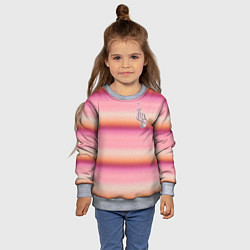 Свитшот детский Рука-Вещь: текстура свитера Энид из сериала Уэнсде, цвет: 3D-меланж — фото 2