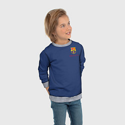 Свитшот детский Месси - 10 номер футбольный клуб Барселона, цвет: 3D-меланж — фото 2
