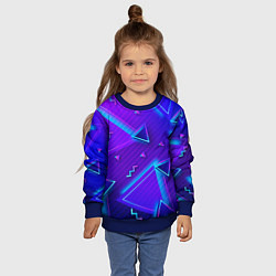 Свитшот детский Neon Pattern colored, цвет: 3D-синий — фото 2