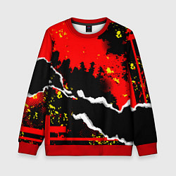 Свитшот детский Abstractionism pattern, цвет: 3D-красный