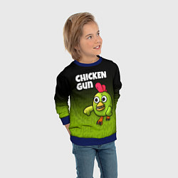 Свитшот детский Chicken Gun - Zombie Chicken, цвет: 3D-синий — фото 2