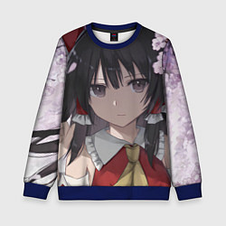 Свитшот детский Touhou Project Рейму Cute Сакура, цвет: 3D-синий
