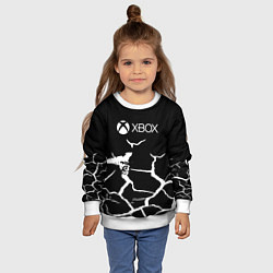 Свитшот детский Xbox game текстура рельеф, цвет: 3D-белый — фото 2