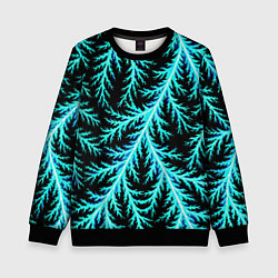 Свитшот детский Разряды электричества Tie Dye, цвет: 3D-черный