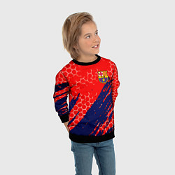Свитшот детский Барселона спорт краски текстура, цвет: 3D-черный — фото 2