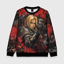 Свитшот детский Edward Elric - Fullmetal Alchemist, цвет: 3D-черный