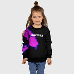 Свитшот детский Undertale neon splash, цвет: 3D-черный — фото 2