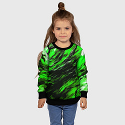 Свитшот детский Чёрная и зелёная буря, цвет: 3D-черный — фото 2