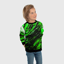 Свитшот детский Чёрная и зелёная буря, цвет: 3D-черный — фото 2