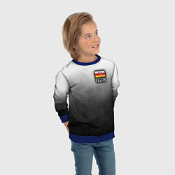 Свитшот детский 15 регион на спине, цвет: 3D-синий — фото 2