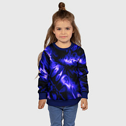 Свитшот детский Абстракция чёрно-синий шёлк, цвет: 3D-синий — фото 2