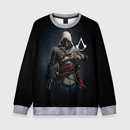 Детский свитшот Эдвард Кенуей Assassins black flag / 3D-Меланж – фото 1