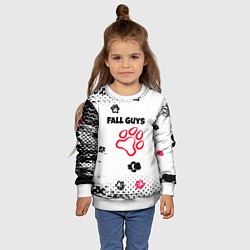 Свитшот детский Fall Guys kids game pattern, цвет: 3D-белый — фото 2