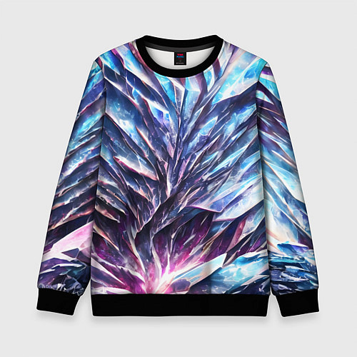 Детский свитшот Синий драгоценный камень / 3D-Черный – фото 1