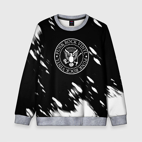 Детский свитшот Ramones краски / 3D-Меланж – фото 1