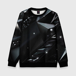 Свитшот детский Black luxury abstract, цвет: 3D-черный