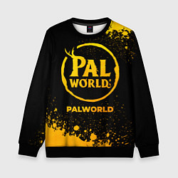 Свитшот детский Palworld - gold gradient, цвет: 3D-черный