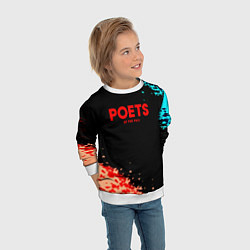 Свитшот детский Poets of the fall краски брызги, цвет: 3D-белый — фото 2