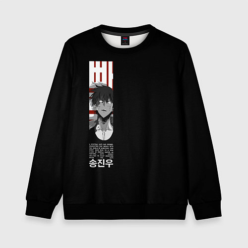 Детский свитшот Ahjin Guild Sung Jin Woo / 3D-Черный – фото 1