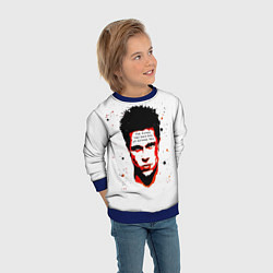 Свитшот детский Красный Тайлер Дерден, цвет: 3D-синий — фото 2