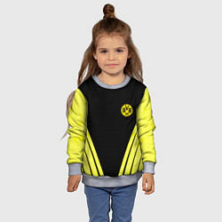 Свитшот детский Borussia geometry yellow, цвет: 3D-меланж — фото 2