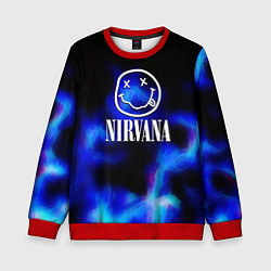 Свитшот детский Nirvana flame ghost steel, цвет: 3D-красный