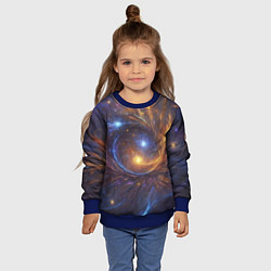 Свитшот детский Открытая манипура чакра - космическая, цвет: 3D-синий — фото 2