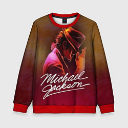 Свитшот детский Michael Jackson нарисованный кистью, цвет: 3D-красный