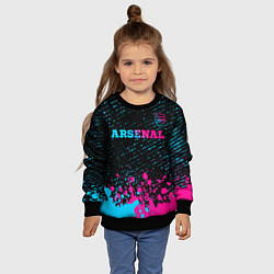 Свитшот детский Arsenal - neon gradient посередине, цвет: 3D-черный — фото 2