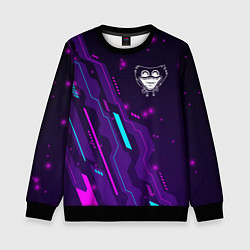 Свитшот детский Poppy Playtime neon gaming, цвет: 3D-черный