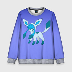 Свитшот детский Glaceon Pokemon, цвет: 3D-меланж