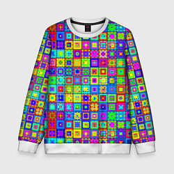 Детский свитшот Узор из разноцветных квадратов