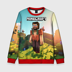 Свитшот детский Minecraft персонаж, цвет: 3D-красный