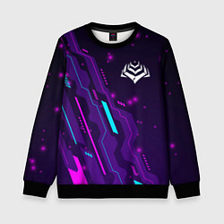 Свитшот детский Warframe neon gaming, цвет: 3D-черный