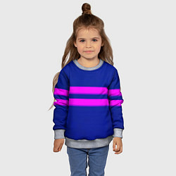 Свитшот детский Фриск frisk Undertale полосы, цвет: 3D-меланж — фото 2