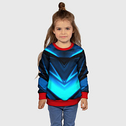 Свитшот детский Geometry stripes неон, цвет: 3D-красный — фото 2