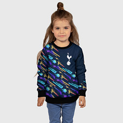 Свитшот детский Tottenham градиентные мячи, цвет: 3D-черный — фото 2