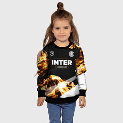 Свитшот детский Inter legendary sport fire, цвет: 3D-черный — фото 2