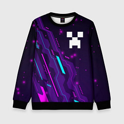 Детский свитшот Minecraft neon gaming