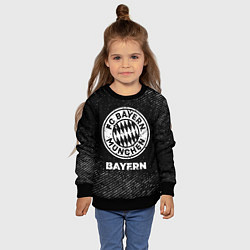 Свитшот детский Bayern с потертостями на темном фоне, цвет: 3D-черный — фото 2