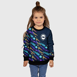 Свитшот детский Brighton градиентные мячи, цвет: 3D-черный — фото 2