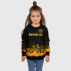 Свитшот детский Bayer 04 - gold gradient посередине, цвет: 3D-черный — фото 2