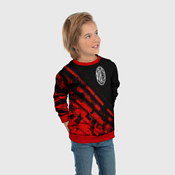 Свитшот детский AC Milan sport grunge, цвет: 3D-красный — фото 2