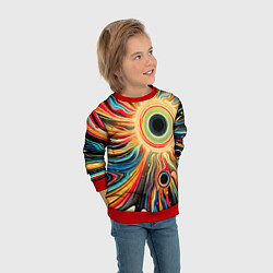 Свитшот детский Space abstraction - ai art, цвет: 3D-красный — фото 2