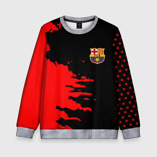 Детский свитшот Barcelona краски спорт / 3D-Меланж – фото 1