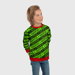 Свитшот детский Juventus green pattern sport, цвет: 3D-красный — фото 2