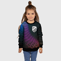 Свитшот детский Atletico Madrid футбольная сетка, цвет: 3D-черный — фото 2