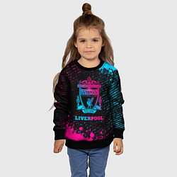 Свитшот детский Liverpool - neon gradient, цвет: 3D-черный — фото 2