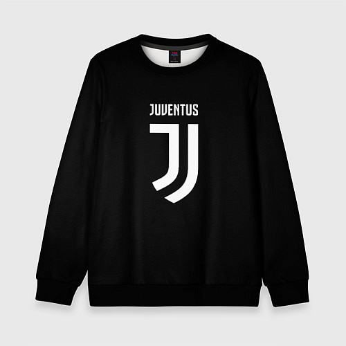 Детский свитшот Juventus sport fc белое лого / 3D-Черный – фото 1