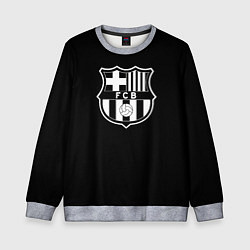 Свитшот детский Barcelona fc club белое лого, цвет: 3D-меланж